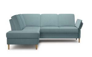 Sori Medium Corner Sofa - soft velur blue